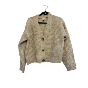 Universal Thread Womens Beige Speckled‎ Button-Front Cardigan Sweater Large